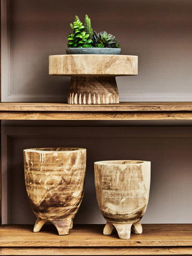 Large Natural Wooden Planter | Arlo