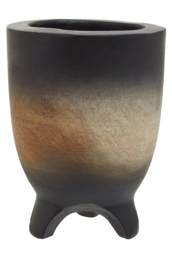 Large Wooden Black Ombre Planter | Arlo