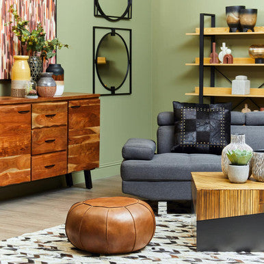 Large Wooden Black Ombre Planter | Arlo