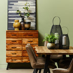 Large Wooden Black Ombre Planter | Arlo