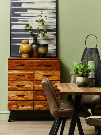 Large Wooden Black Ombre Planter | Arlo