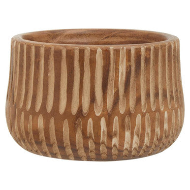 Large Brown and Natural Wooden Planter | Arlo