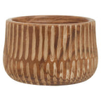 Large Brown and Natural Wooden Planter | Arlo