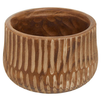 Large Brown and Natural Wooden Planter | Arlo