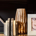 Small Brown and Natural Wooden Vase | Arlo