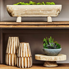 Small Brown and Natural Wooden Vase | Arlo