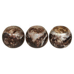 Set of 3 Brown Marble Effect Tealight Holders | Garan
