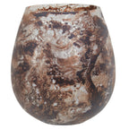 Brown Marble Effect Large Candle Holder | Garan