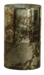 Medium Glass Vase in Metallic Antique Finish | Gaia
