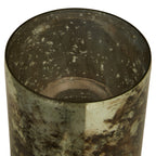 Medium Glass Vase in Metallic Antique Finish | Gaia