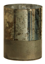 Small Glass Vase in Metallic Antique Finish | Gaia