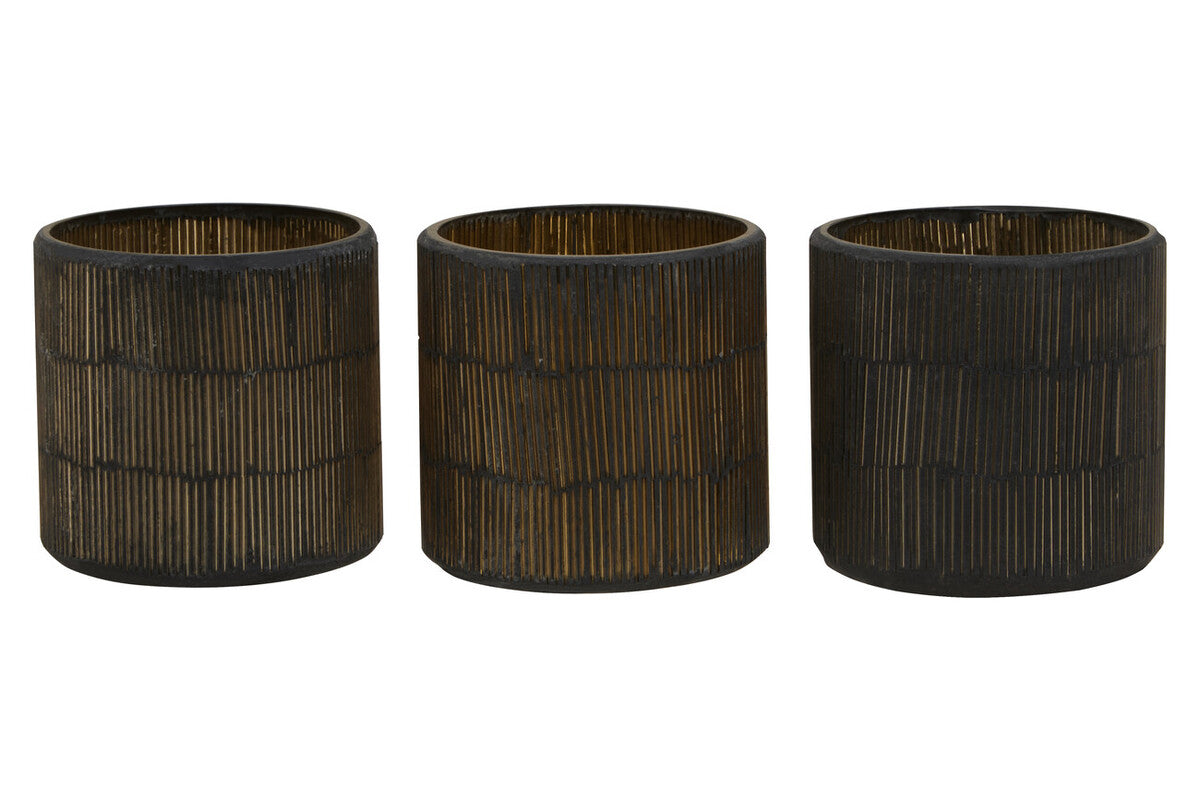 Set of 3 Mosaic Glass Tealight Holders | Gaia