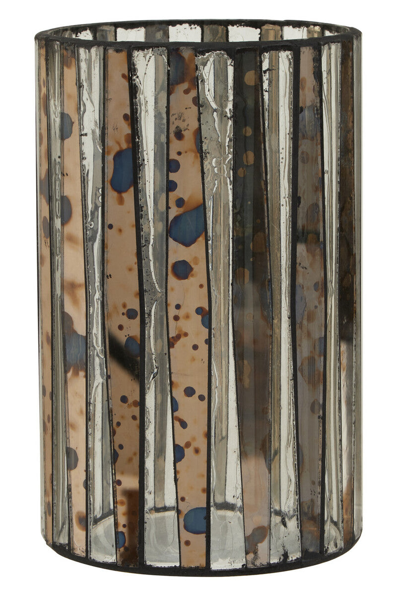 Smoked Antique Finish Large Candle Holder | Gaia