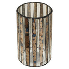 Smoked Antique Finish Large Candle Holder | Gaia