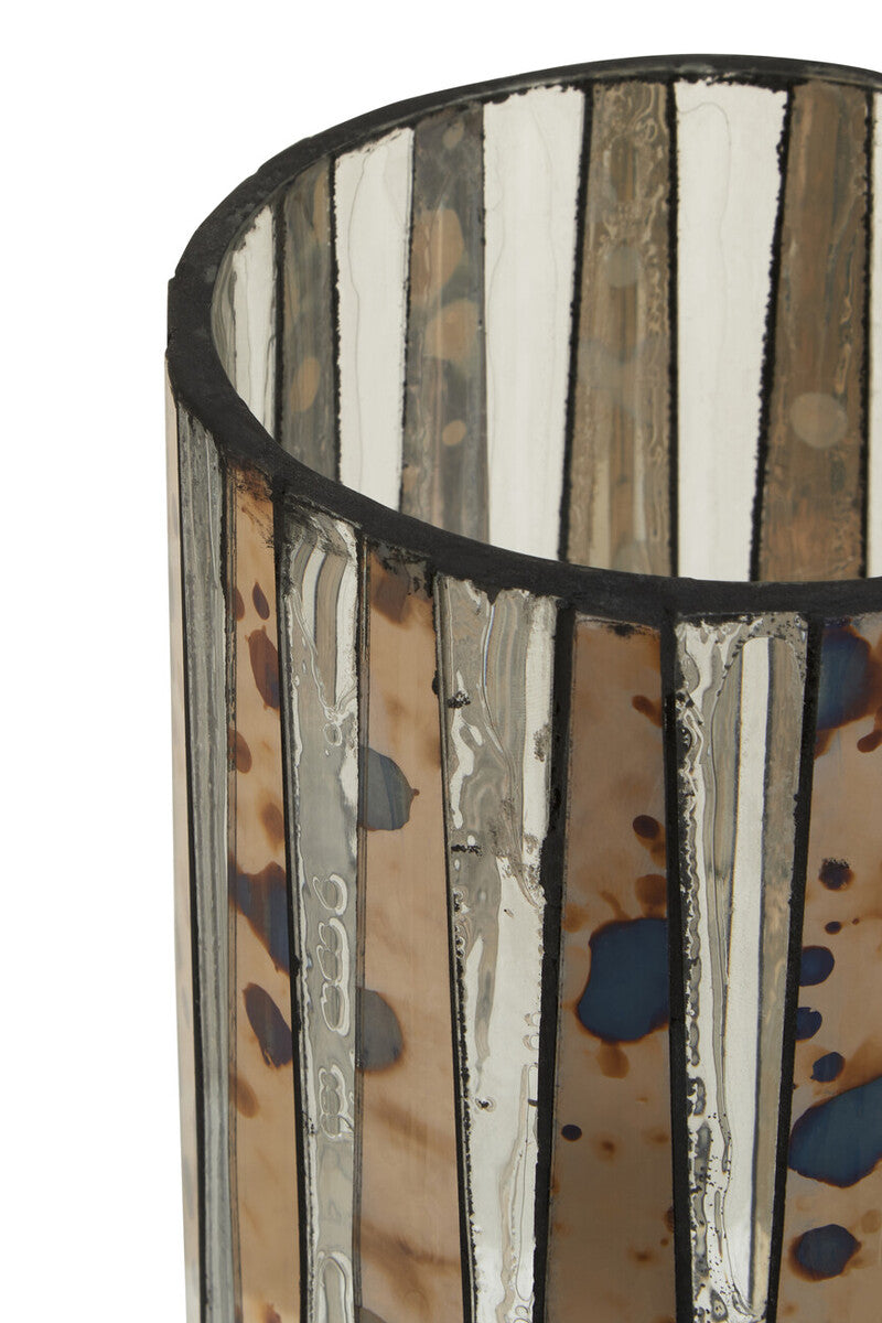 Smoked Antique Finish Large Candle Holder | Gaia