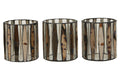 Smoked Antique Finish Set of 3 Tealight Holders | Gaia