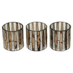 Smoked Antique Finish Set of 3 Tealight Holders | Gaia