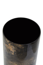 Black and Gold Marble Effect Large Candle Holder | Gaia
