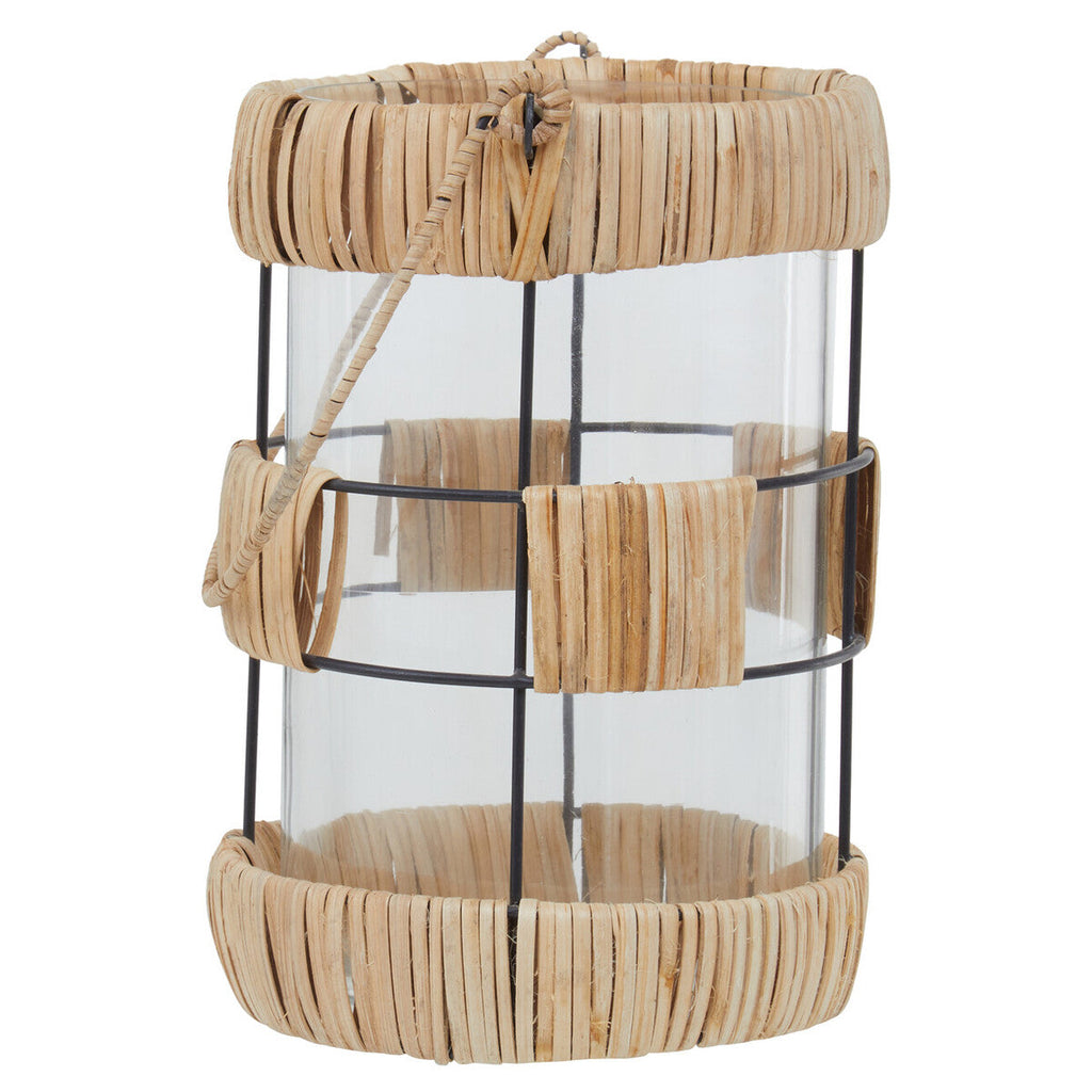 Natural and Black Large Lantern | Kuta