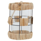 Natural and Black Large Lantern | Kuta