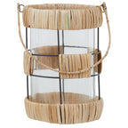 Natural and Black Large Lantern | Kuta