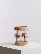 Natural and Black Large Lantern | Kuta