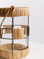 Natural and Black Large Lantern | Kuta
