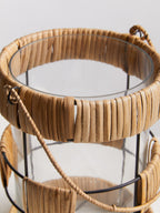 Natural and Black Large Lantern | Kuta