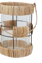 Natural and Black Large Lantern | Kuta