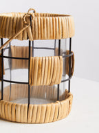 Natural and Black Small Lantern | Kuta