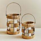 Natural and Black Small Lantern | Kuta