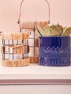 Natural and Black Small Lantern | Kuta