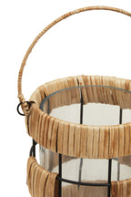 Natural and Black Small Lantern | Kuta