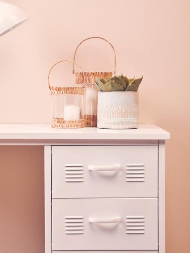 Natural and White Small Lantern | Kuta