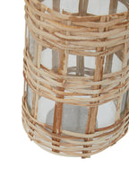Natural Cane and Glass Small Vase | Kuta
