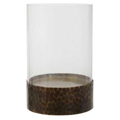 Large Antique Gold Candle Holder | Akola