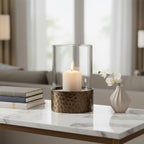 Small Antique Gold Candle Holder | Akola