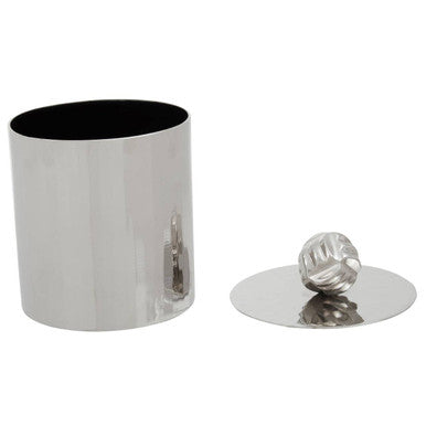 Large Vertical Textured Silver Metal Trinket Box | Amreli