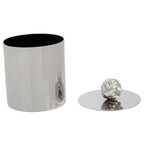 Large Vertical Textured Silver Metal Trinket Box | Amreli