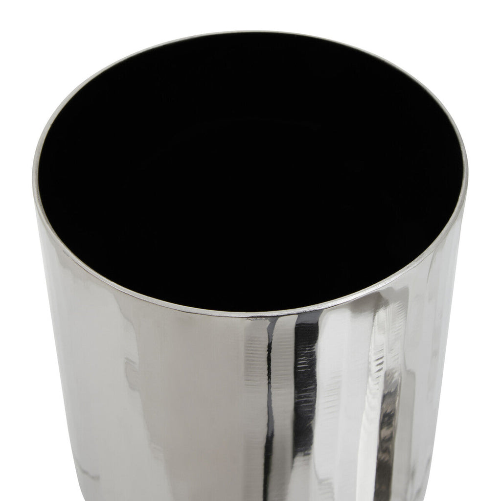 Large Vertical Textured Silver Metal Trinket Box | Amreli
