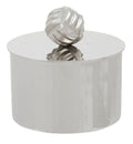 Small Vertical Textured Silver Metal Trinket Box | Amreli
