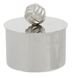 Small Vertical Textured Silver Metal Trinket Box | Amreli
