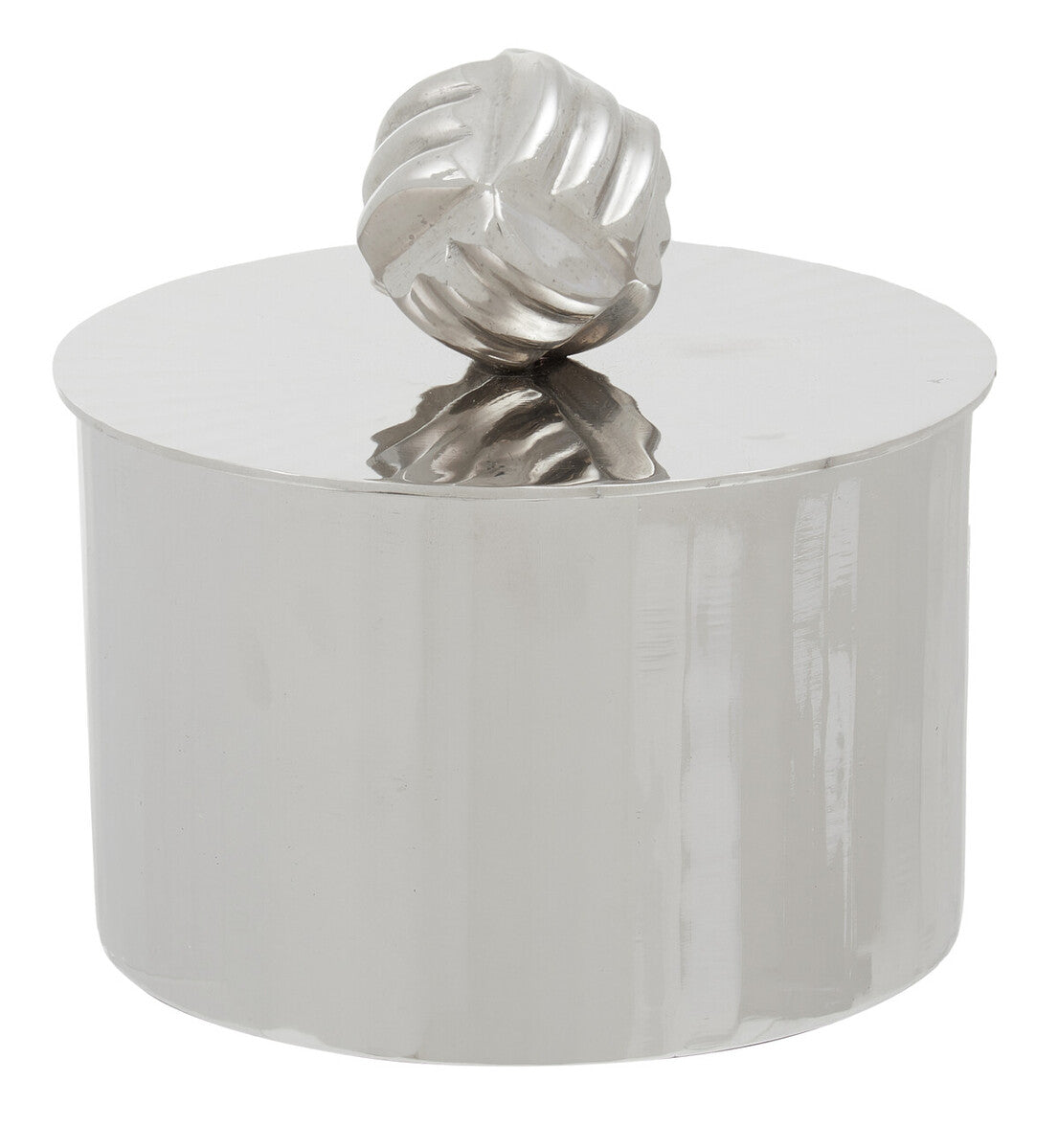 Small Vertical Textured Silver Metal Trinket Box | Amreli
