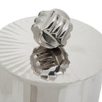 Small Vertical Textured Silver Metal Trinket Box | Amreli