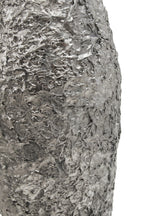 Large Silver Textured Metal Vase | Akola