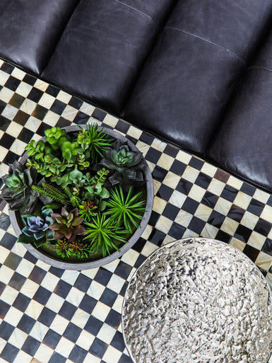 Akola Silver Textured Decorative Bowl | Horn