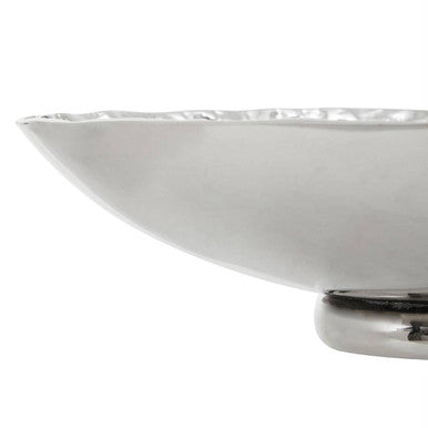Akola Silver Textured Decorative Bowl | Horn