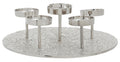 Silver Round 6 Pillar Candle Holder | Akola
