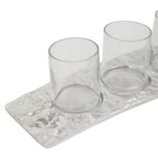 Curved 4 Tealight Holder in Silver | Akola