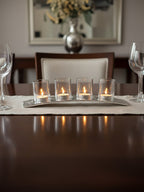 Curved 4 Tealight Holder in Silver | Akola